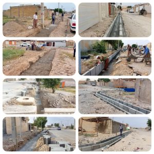 اجرای جدول گزاری جوی آب ، تعمیرات وپوشش آنها در دستور کار شهرداری مهران